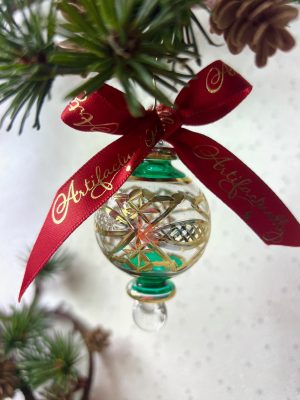 Victorian Etched Ornament (XS) ~ Green
