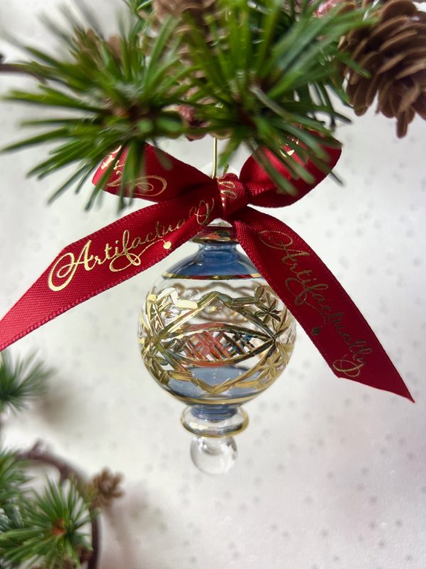 Victorian Etched Ornament (XS) ~ Blue