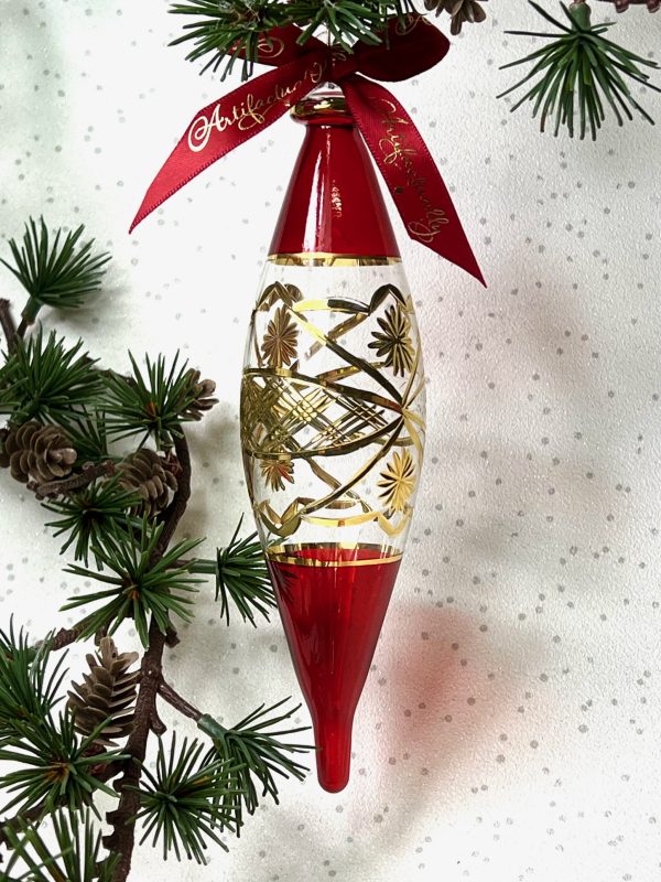Victorian Float Ornament (L) ~ Red