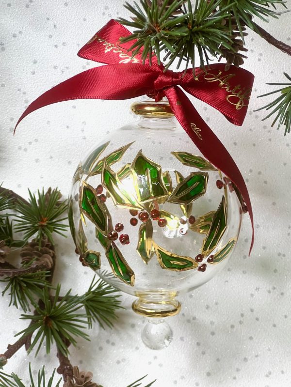 Holly Ornament (S, M, L) ~ Green/Red/Gold