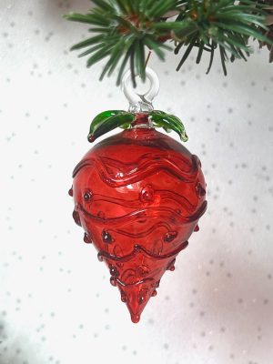 Strawberry Ornament (S) ~ Red