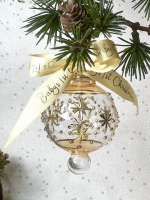 Baby's 2025 Starburst Bauble (S) ~ Lemon