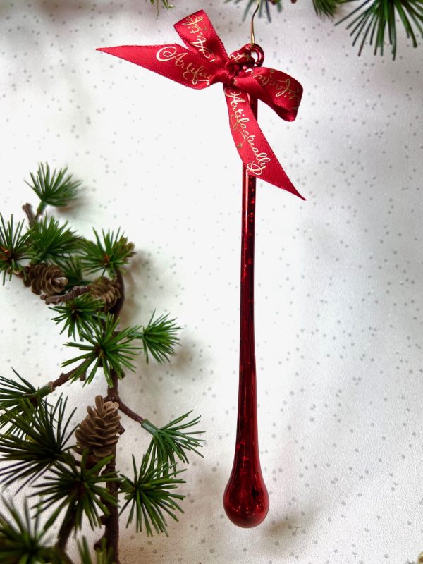 Glass Drop ~ Red (16cm)