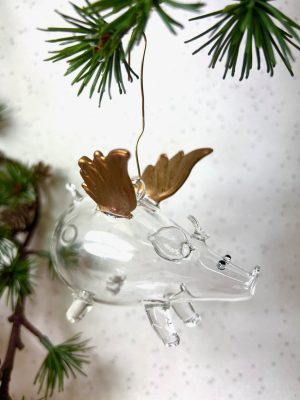 Pigs Will Fly ~ Clear/Gold