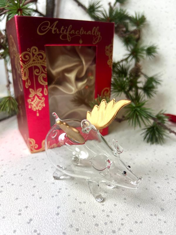 Pigs Will Fly ~ Clear/Gold - Image 2