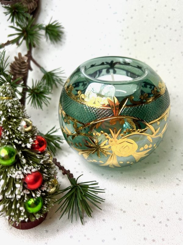 Vintage Rose Tealight ~ Green - Image 2