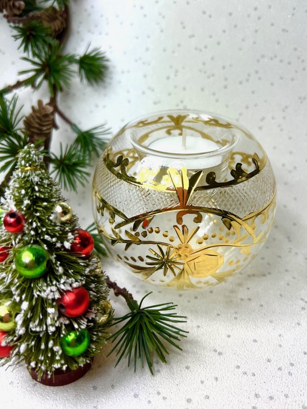 Vintage Rose Tealight ~ Gold - Image 2