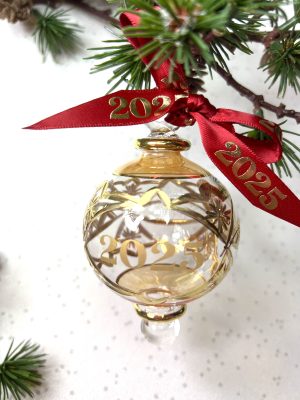 2025 ‘YEAR’ Bauble (M) ~ Yellow