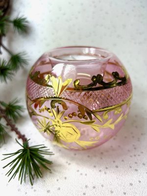 Vintage Rose Tealight ~ Pink
