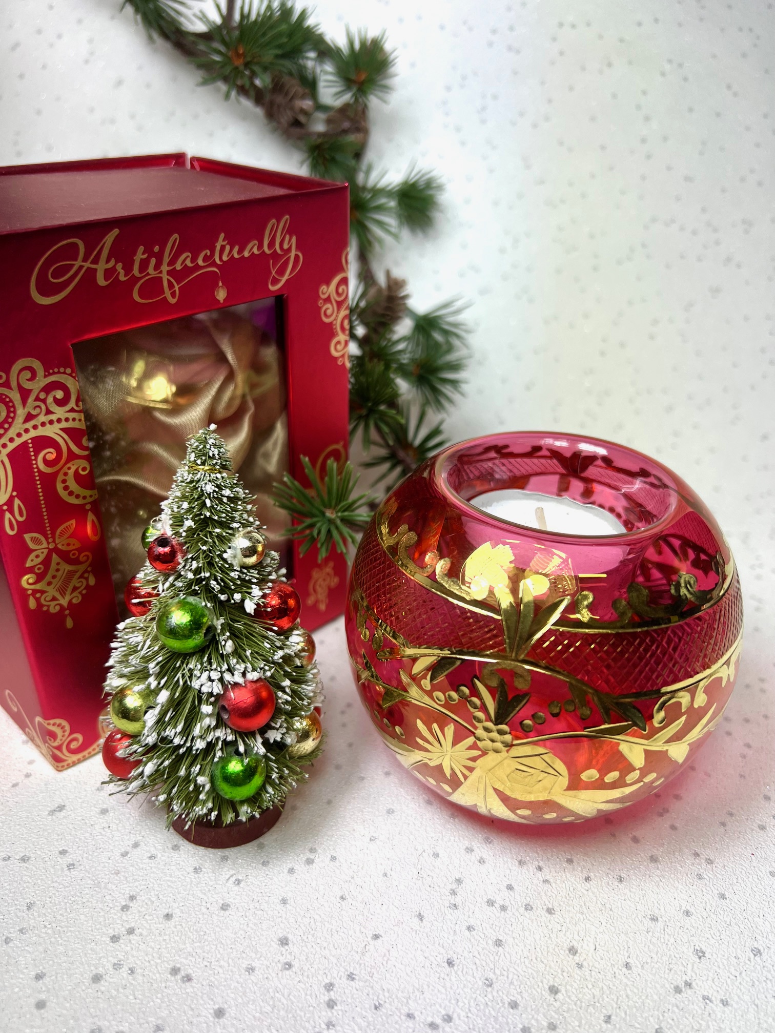 Vintage Rose Tealight ~ Rose Red - Image 2