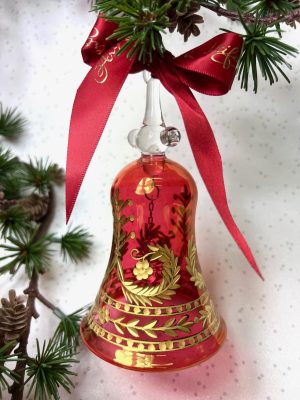Versailles Etched Bell (L) - Rose Red