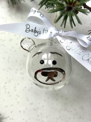 Baby’s 2025 Bear Ornament  (S)  ~ Silver