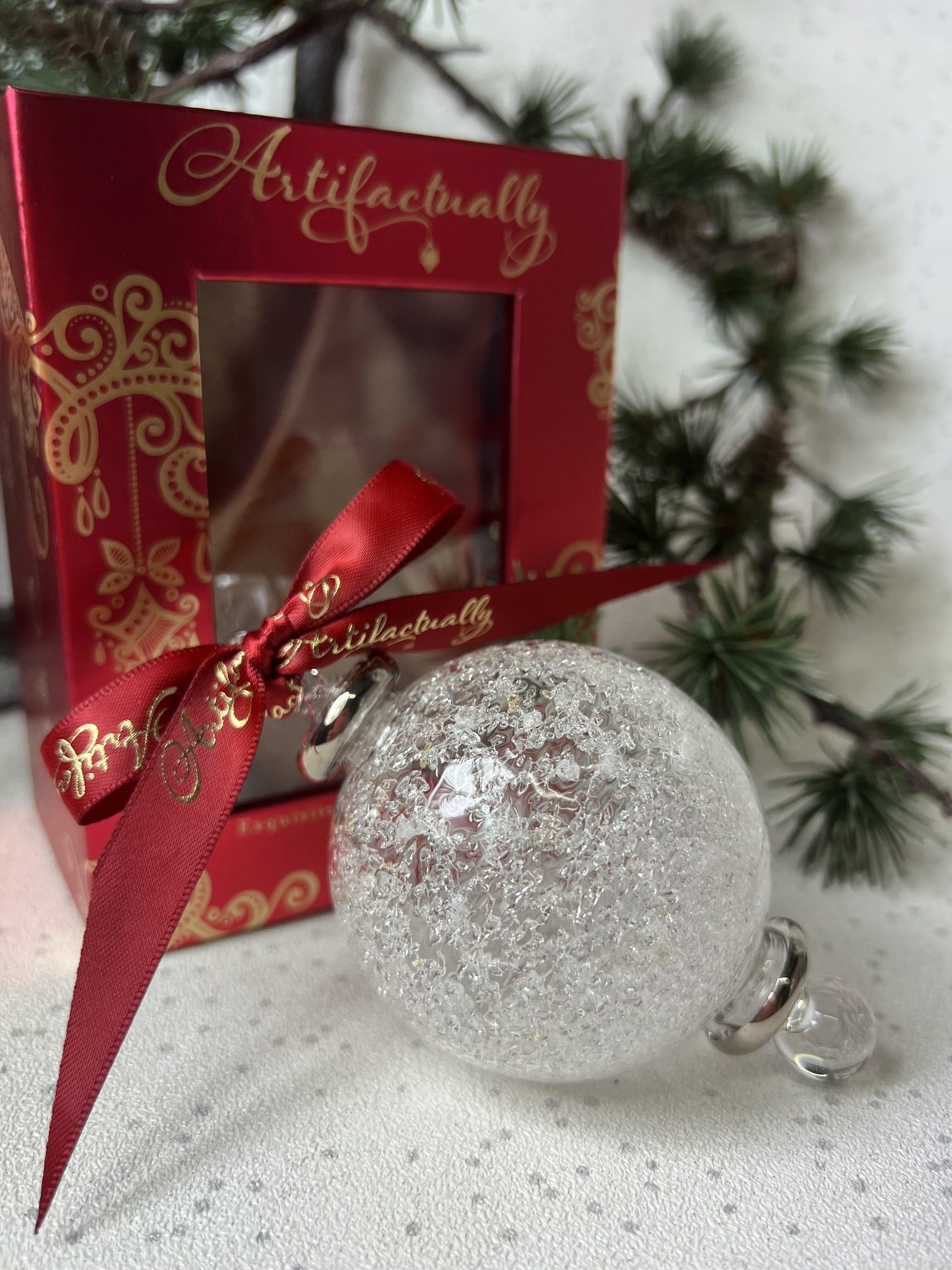 Frosty Bauble (M) ~ Clear/Silver - Image 3