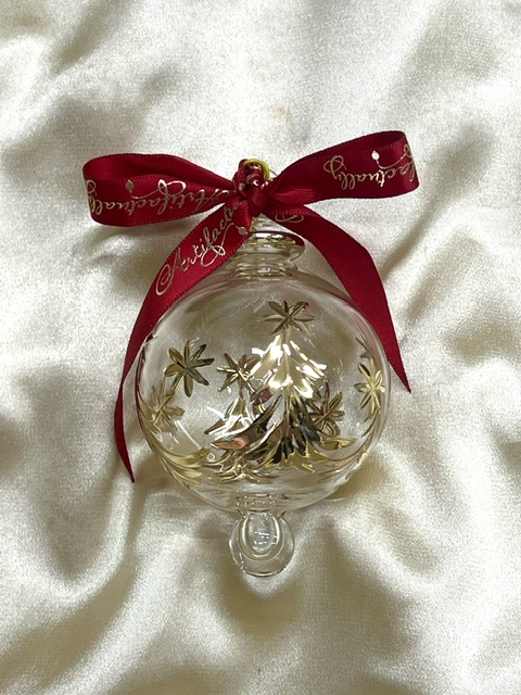 Christmas Ornament (M) ~ Clear / Gold