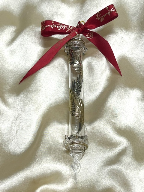 Christmas Ornament (M) ~ Clear / Gold