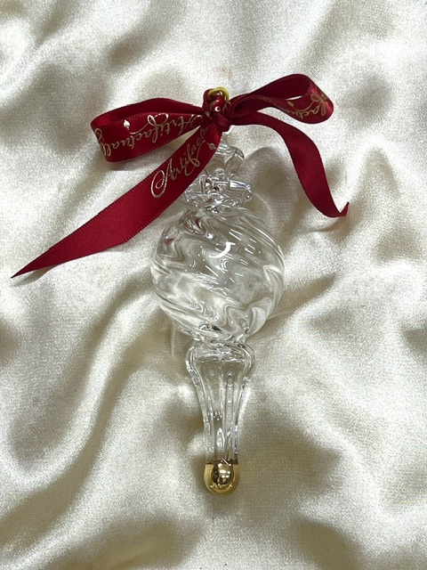 Christmas Ornament (M) ~ Clear / Gold