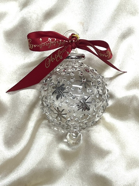 Christmas Ornament (M) ~ Clear / Gold
