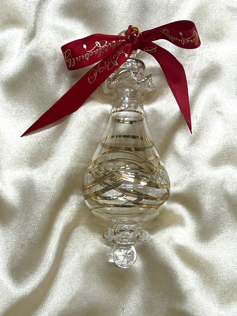 Christmas Ornament (M) ~ Clear / Gold