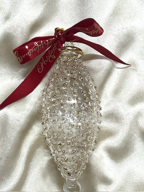 Christmas Ornament (M) ~ Clear / Gold