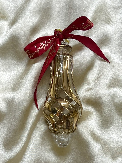 Christmas Ornament (M) ~ Clear / Gold