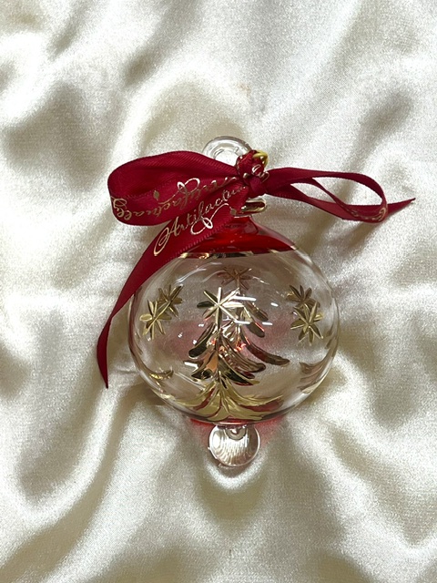 Christmas Ornament (M) ~ Clear / Gold