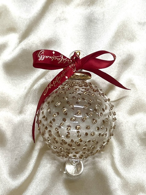 Christmas Ornament (M) ~ Clear / Gold