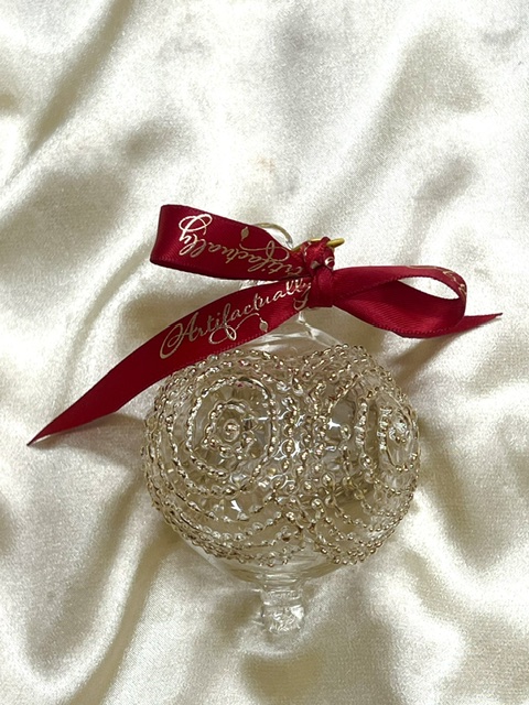 Christmas Ornament (M) ~ Clear / Gold