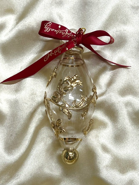 Christmas Ornament (M) ~ Clear / Gold