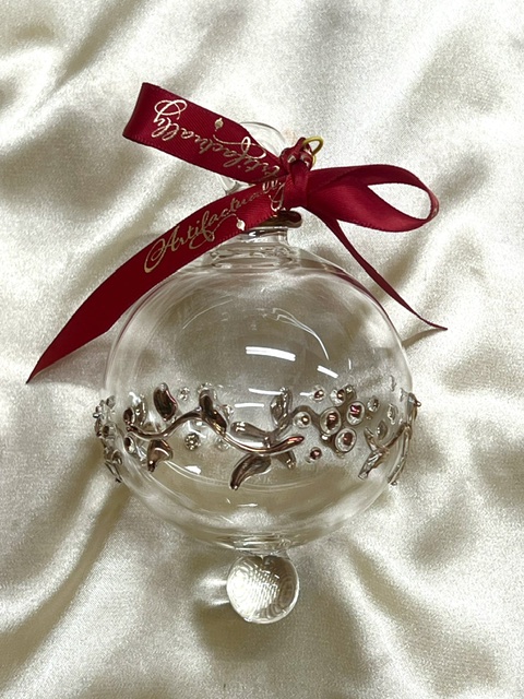 Christmas Ornament (M) ~ Clear / Gold