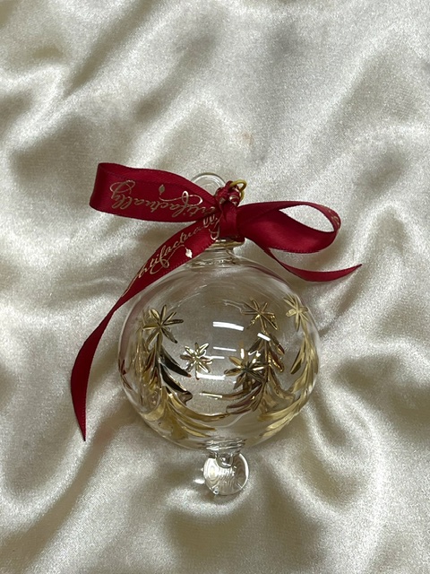 Christmas Ornament (M) ~ Clear / Gold