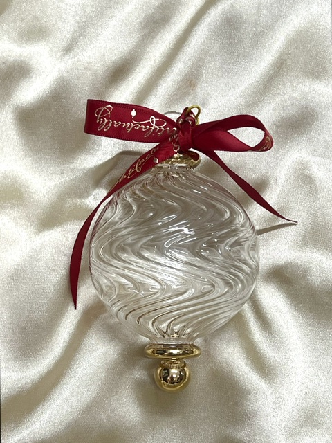 Christmas Ornament (M) ~ Clear / Gold