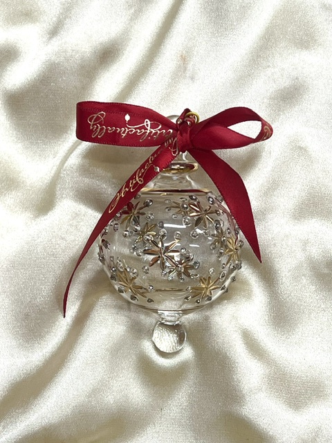 Christmas Ornament (M) ~ Clear / Gold