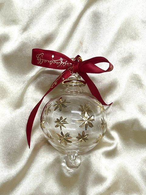 Christmas Ornament (M) ~ Clear / Gold