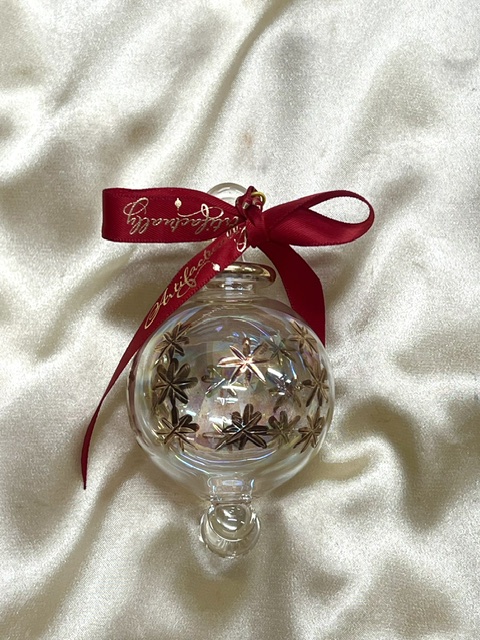 Christmas Ornament (M) ~ Clear / Gold