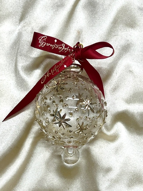 Christmas Ornament (M) ~ Clear / Gold