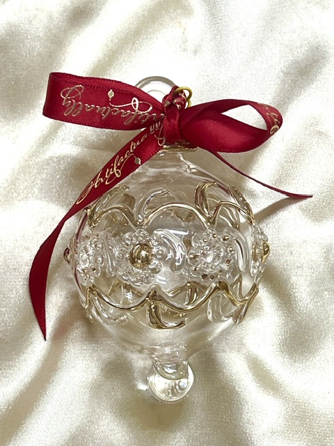 Christmas Ornament (M) ~ Clear / Gold