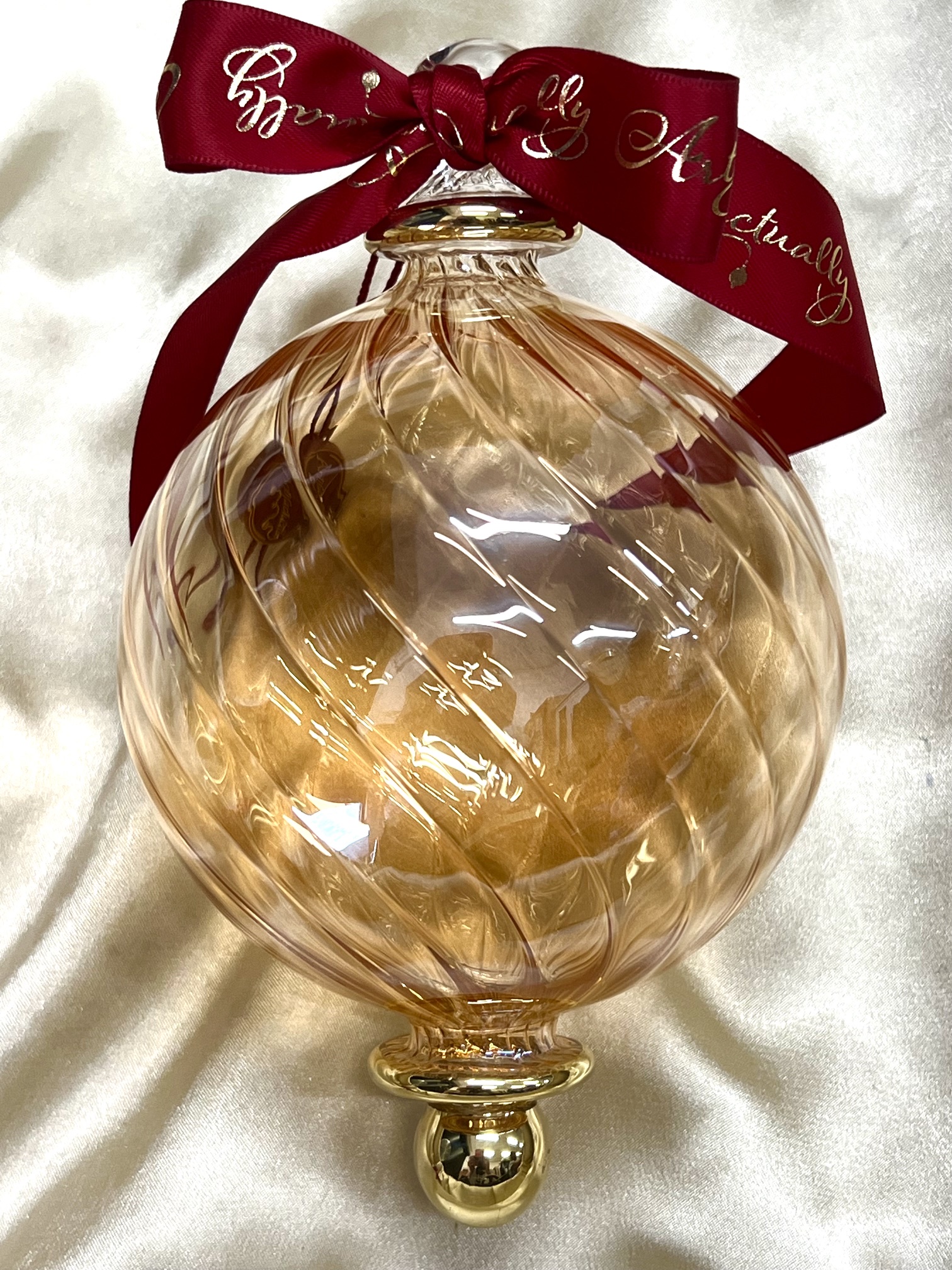 Christmas Ornament (XL) ~ Clear / Gold