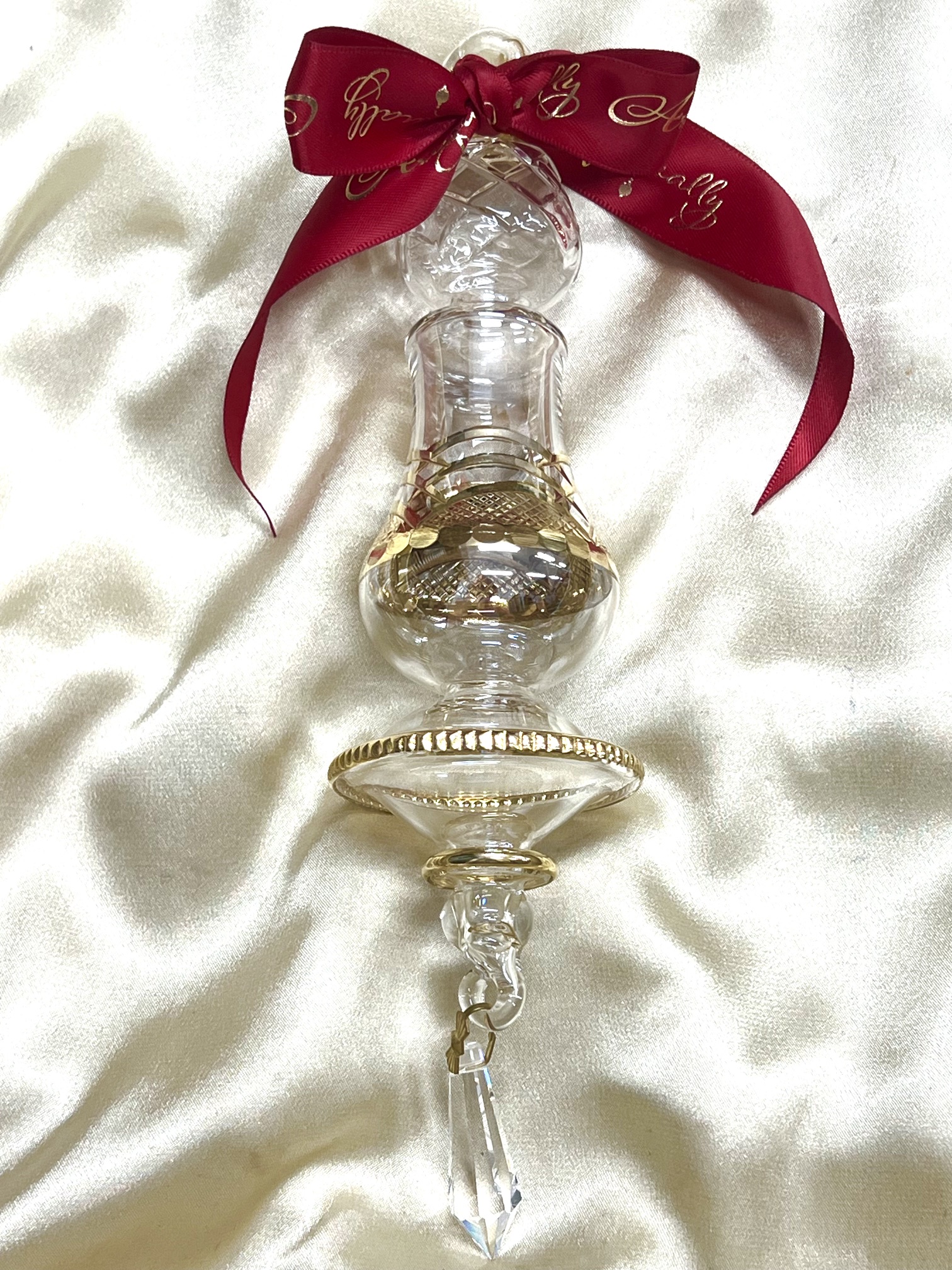 Christmas Ornament (XL) ~ Clear / Gold