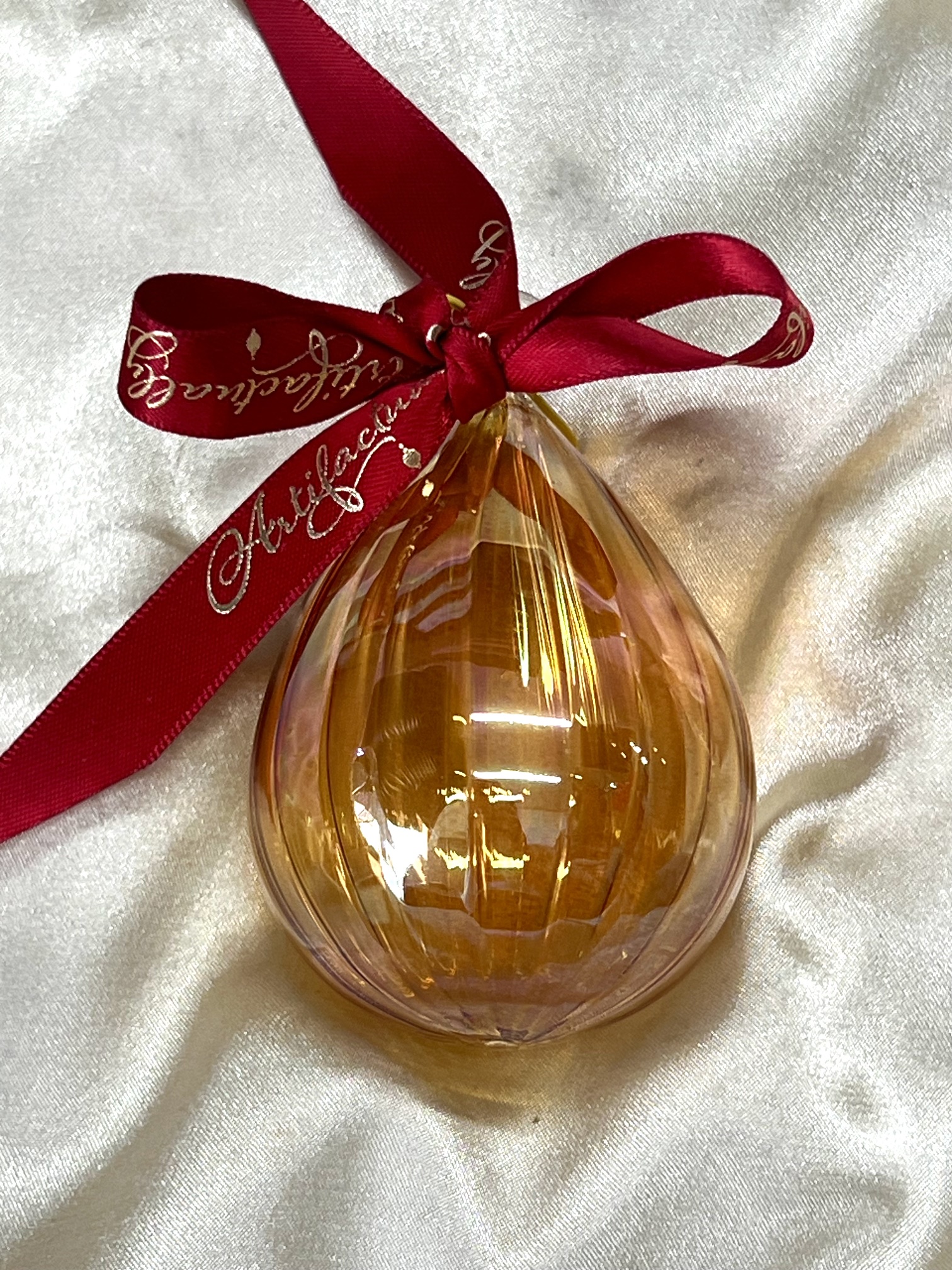 Christmas Egg/Tear Ornament (M) ~ Yellow