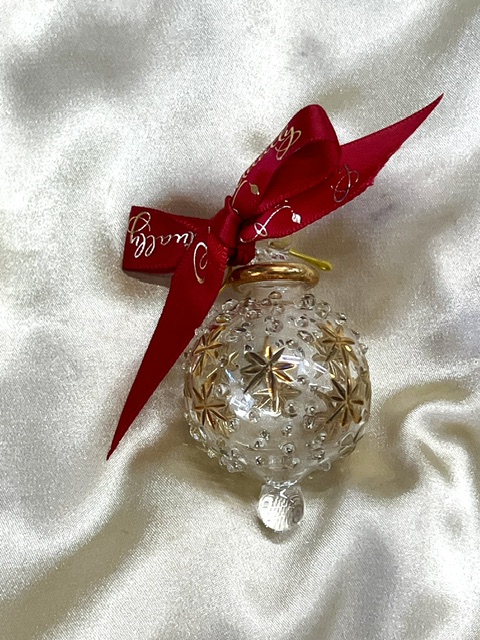 Christmas Ornament (XS) ~ Clear / Gold
