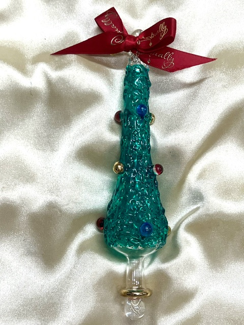 Christmas Novelty Ornament (M) ~ Victorian Tree ~ Teal Green