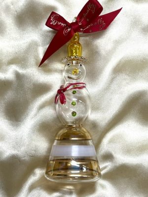 Christmas Novelty Ornament (M) ~ Classic Snowman - Gift Box