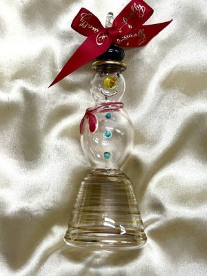 Christmas Novelty Ornament (M) ~ Classic Snowman - Gift Box