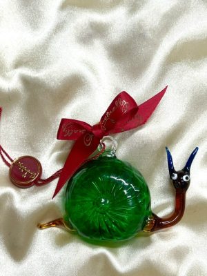 Christmas Novelty Ornament (M) ~ Snail ~ Green - Gift Box