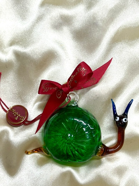 Christmas Novelty Ornament (M) ~ Snail ~ Green