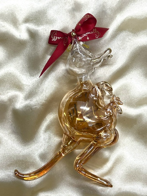 Christmas Novelty Ornament (M) ~ Yellow Kangaroo
