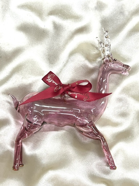 Christmas Novelty Ornament (L) ~ Pink Reindeer