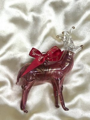 Christmas Novelty Ornament (M) ~ Reindeer ~ Red - No Gift Box