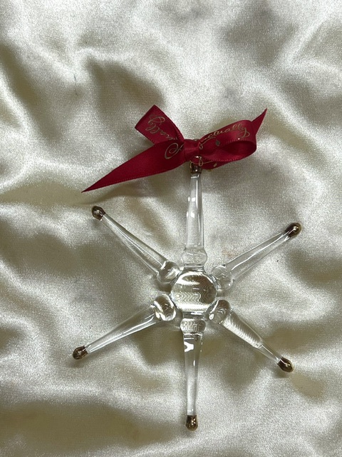 Christmas Novelty Ornament (M) ~ Star with gold tips