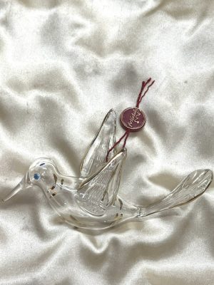 Christmas Novelty Ornament (M) ~ Gold Hummingbird - Gift Box